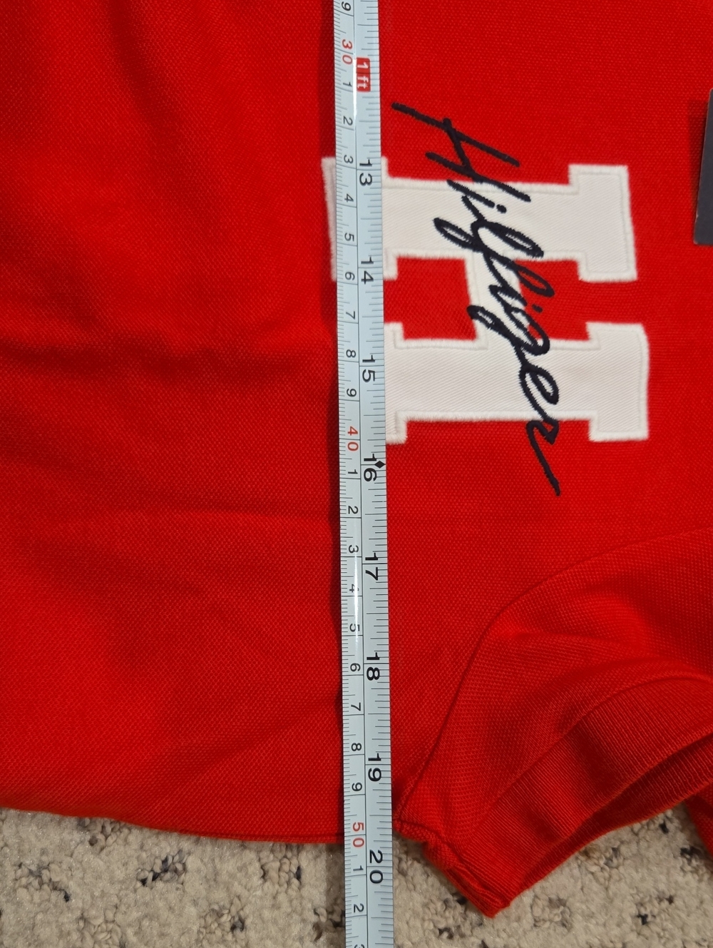 Tommy Hilfiger Red Polo Shirt Dress with Contrasting Collar - Picture 5 of 5